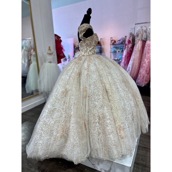 89246 Quinceanera dress by Vizacaya Crystal Beaded, Metallic Embroidery on a Tul - Picture 3 of 8